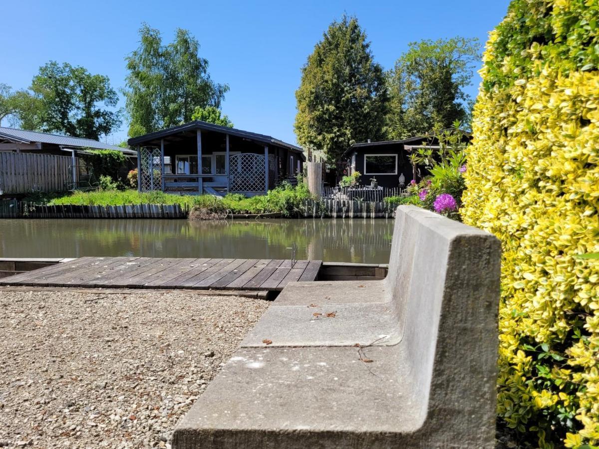 Rustig Gelegen Chalet Solvo Met Terras Aan Het Water Geel Exteriör bild